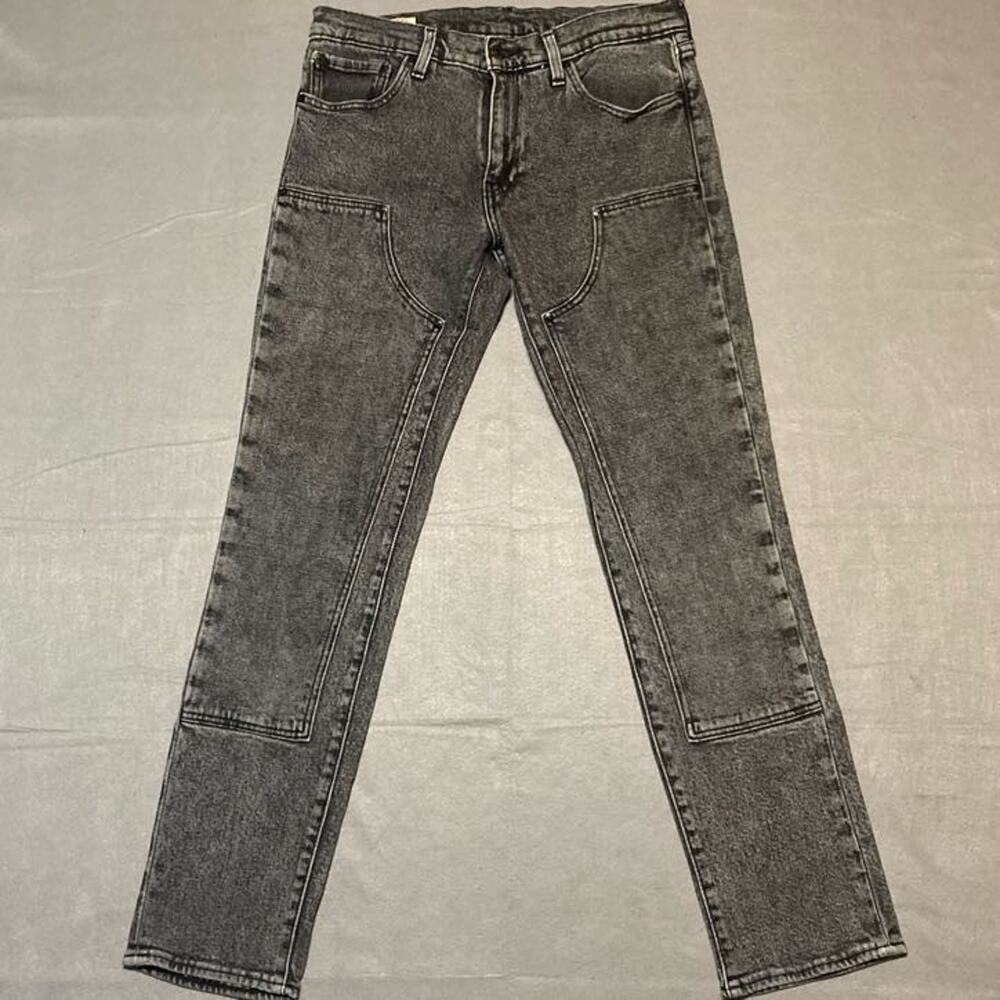Levi's 511 Premium Jean Mens 32x32 Stonewash Double Knee Big E Leather Patch